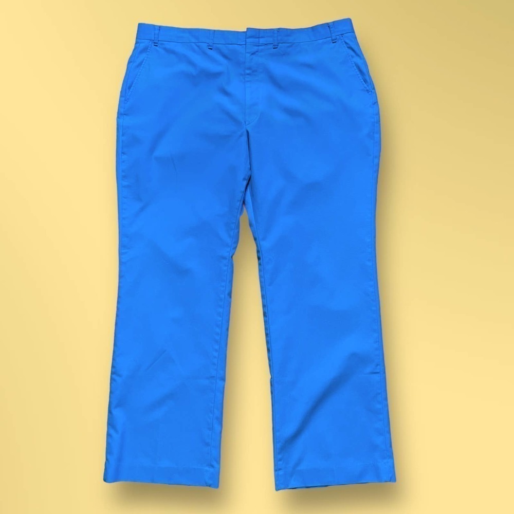 On Course Men’s Vintage Light Blue Flat Front Golf Pants - ~Size 42